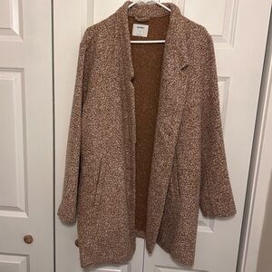 Mustardy Yellow Textured Button Jacket XL Old Navy